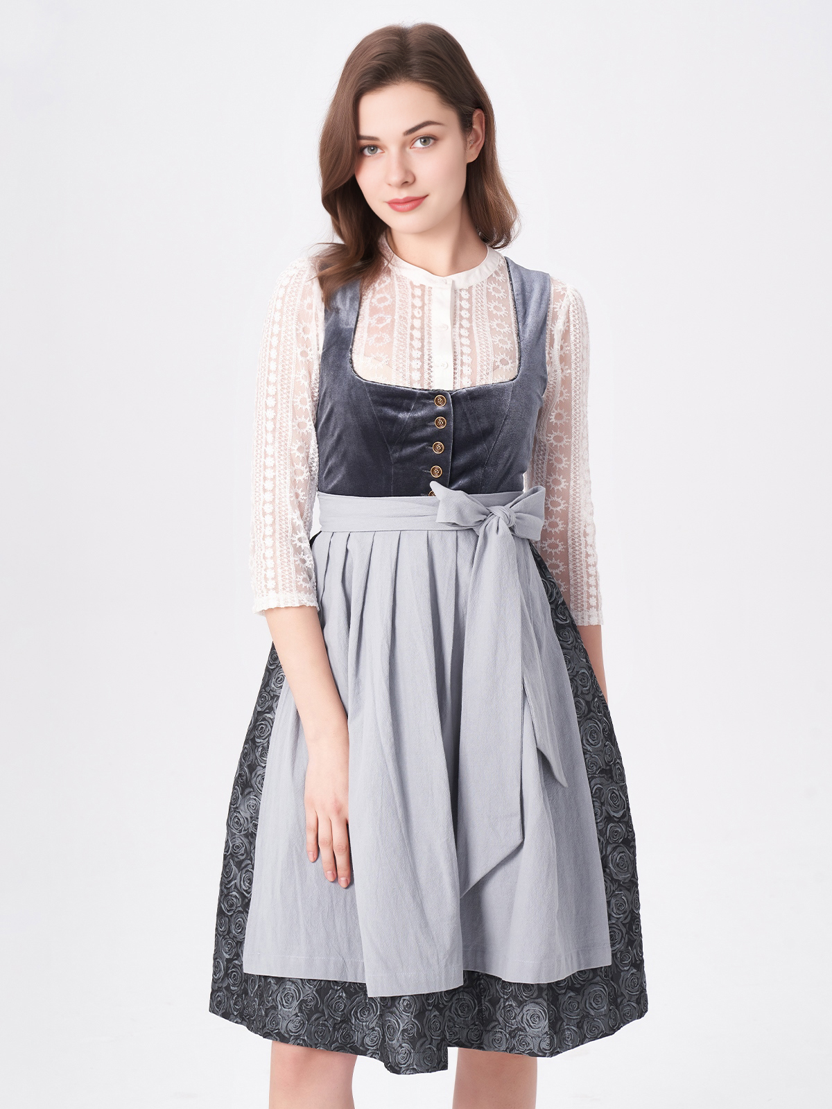 Dirndlbluse in eleganter Optik