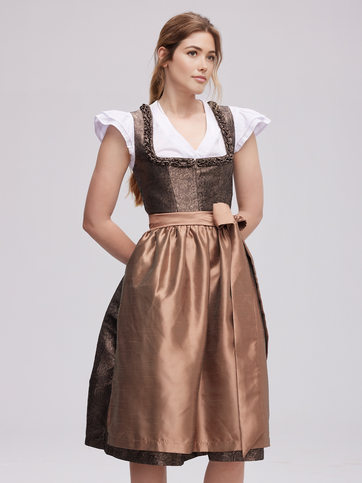 Dirndl Blau Beige