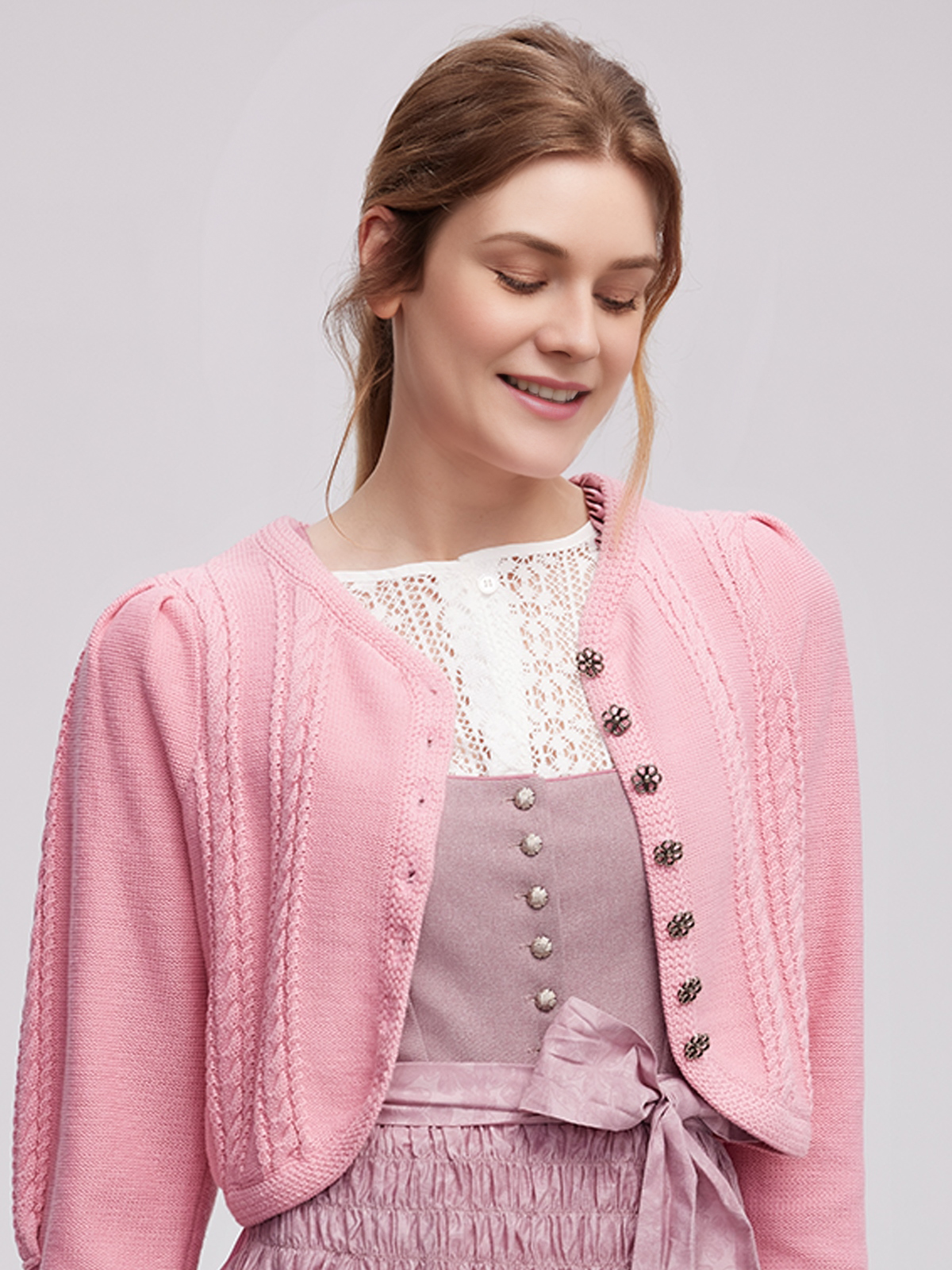 Dirndl-Bluse in Rosa